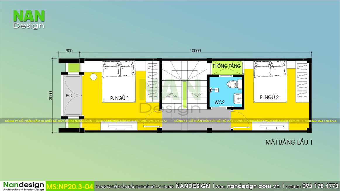 Bản Vẽ Mặt Bằng Lầu 1 Mẫu Nhà Nhỏ 30m2