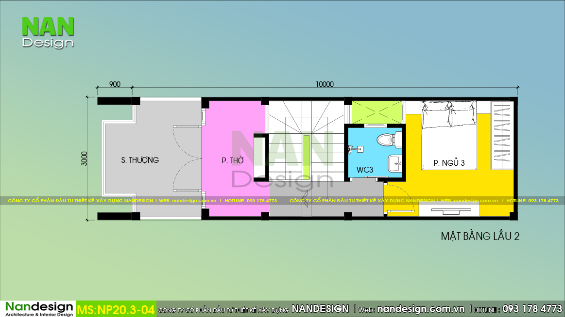 Bản Vẽ Mặt Bằng Lầu 2 Mẫu Nhà Nhỏ 30m2