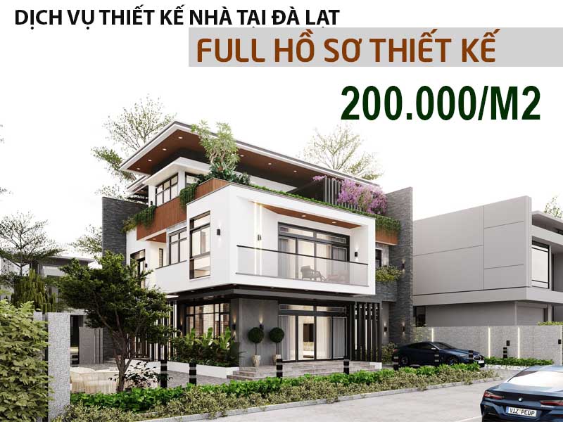 bảng báo giá thiết kế kiến trúc nhà Đà Lạt