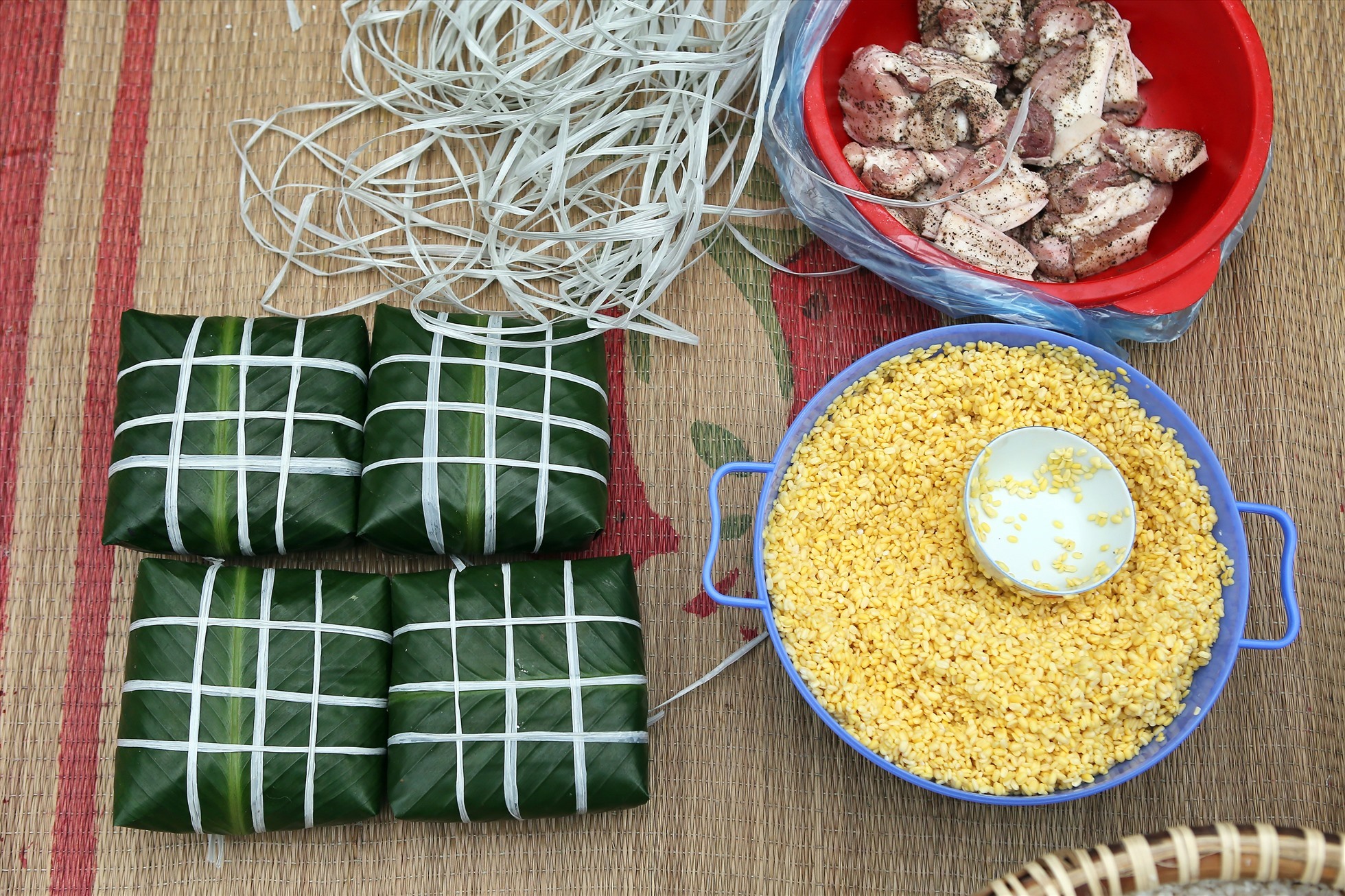 Xã Hùng Lô (TP.Việt Trì - Phú Thọ) nổi tiếng với nghề gói bánh chưng gắn liền với truyền thuyết từ thủa các Hùng Vương. Ảnh: Song Hùng