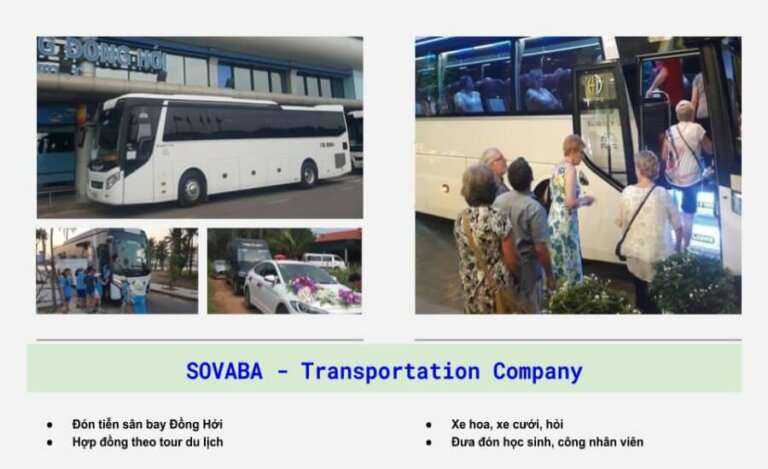 Các dịch vụ cho thuê xe tại SOVABA (QBTravel)