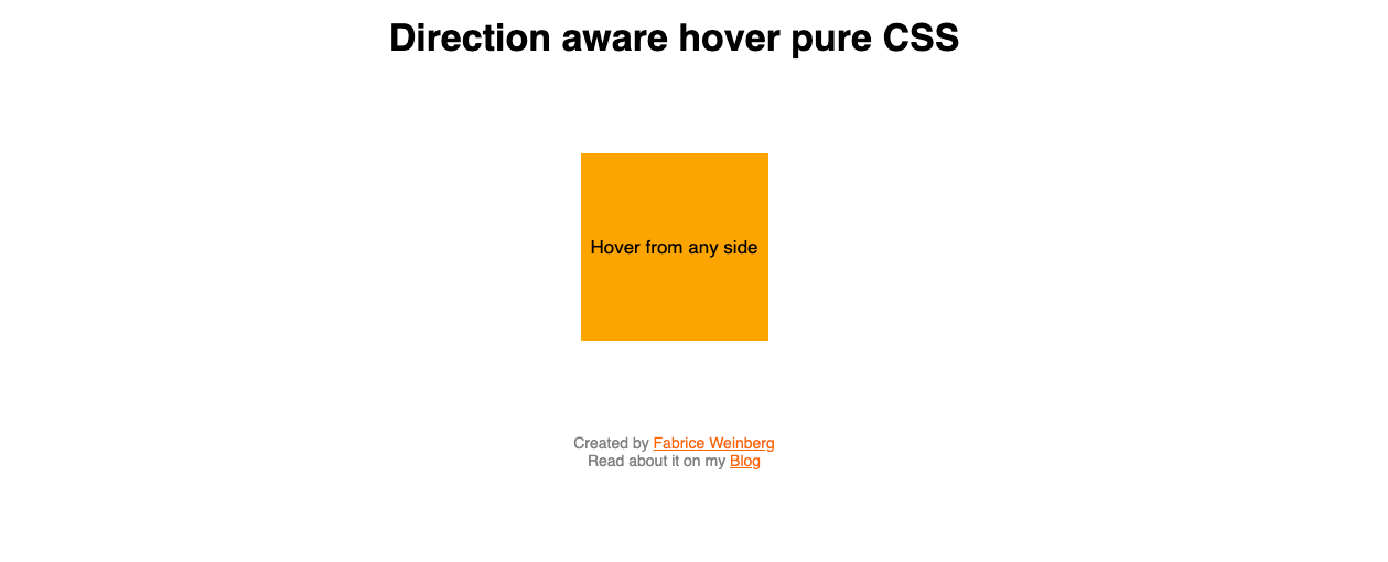 Direction Aware Hover Pure CSS