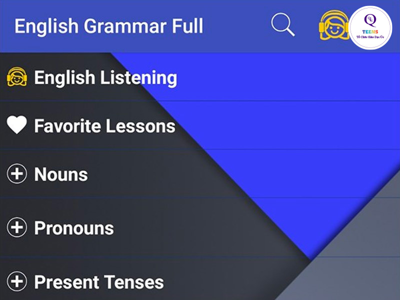 English grammar - phần mềm học tiếng Anh lớp 2