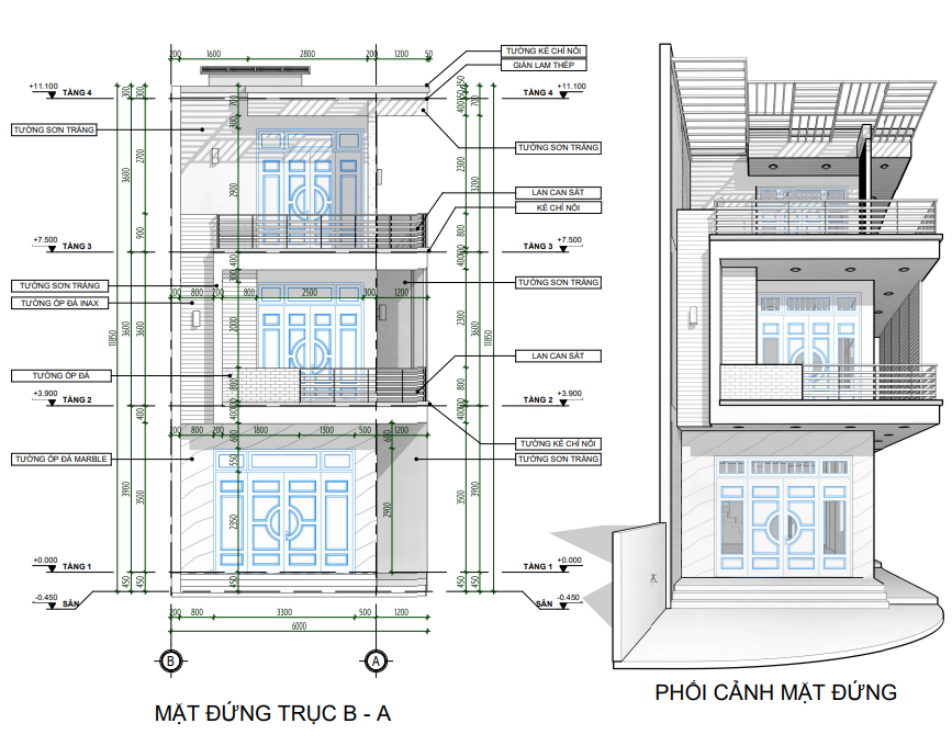 file revit nhà phố