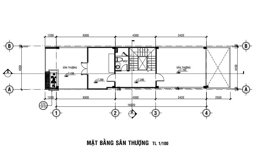 xây dựng nhà ống 3 tầng 4x16m tại quận 7