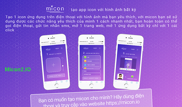 Micon. io - Ứng dụng tự tạo icon online trên Android, iPhone miễn phí