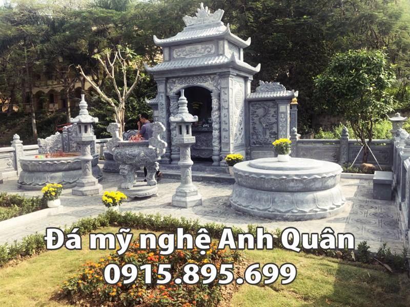 Mộ đá tròn nguyên khối của Lăng mộ đá ĐẸP của Nghệ nhân trẻ Anh Quân chế tác, thi công, lắp đặt