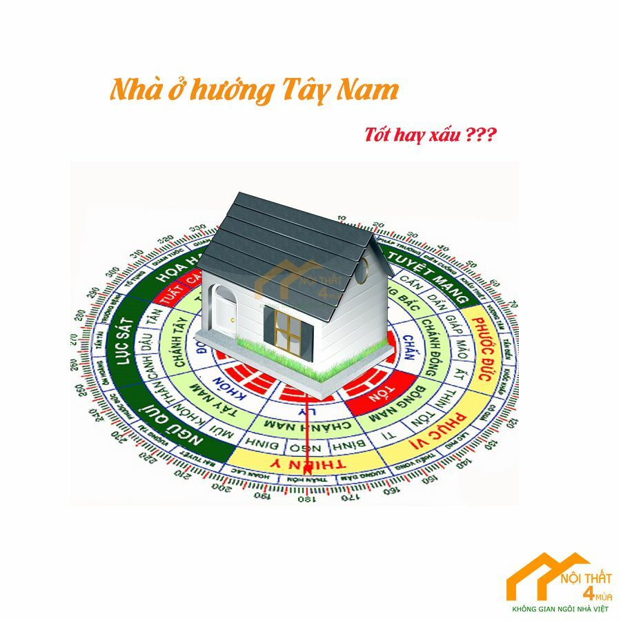 Nhà ở hướng Tây Nam tốt hay xấu? Có nóng không? - Nội Thất 4 Mùa