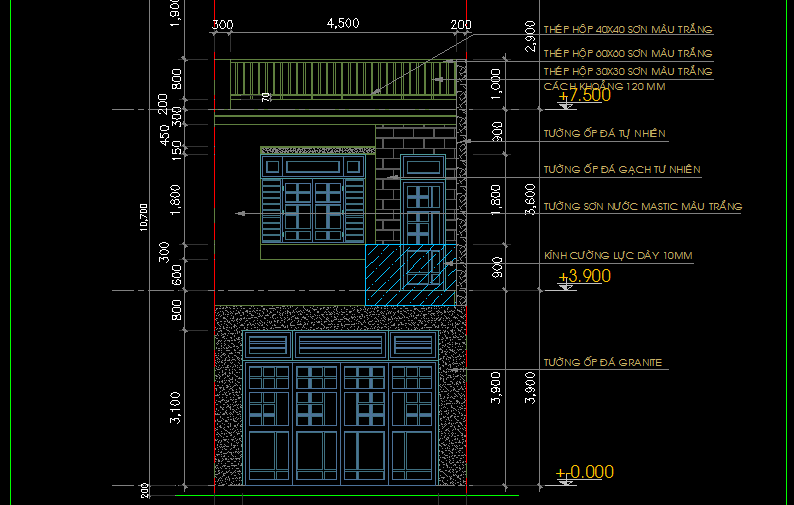 Hồ sơ thiết kế nhà phố 5x25m