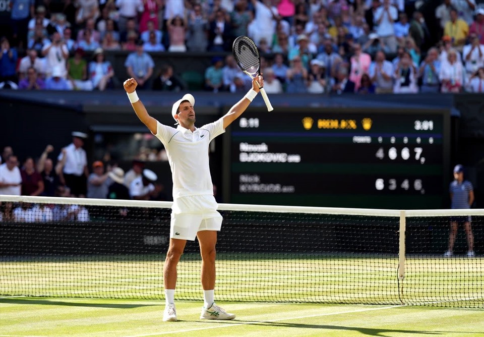 Vô địch Wimbledon nhưng Novak Djokovic vẫn tụt 4 bậc, xuống thứ 7. Ảnh: Wimbledon