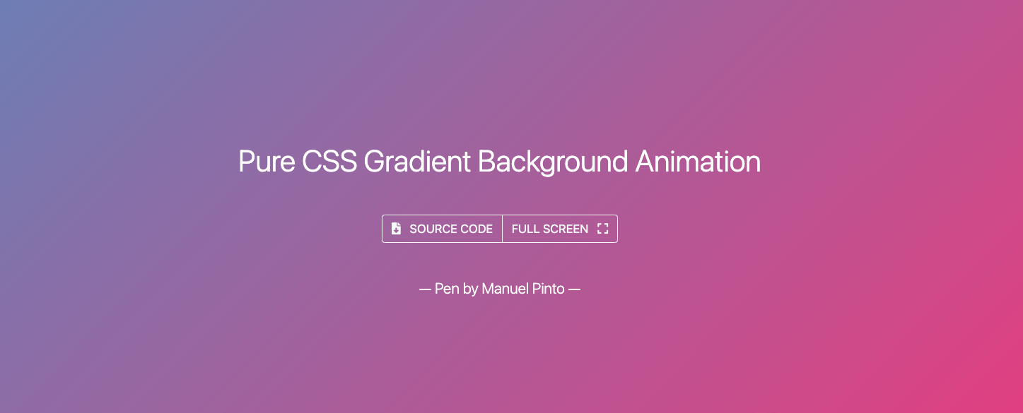 Pure CSS Gradient Background Animation