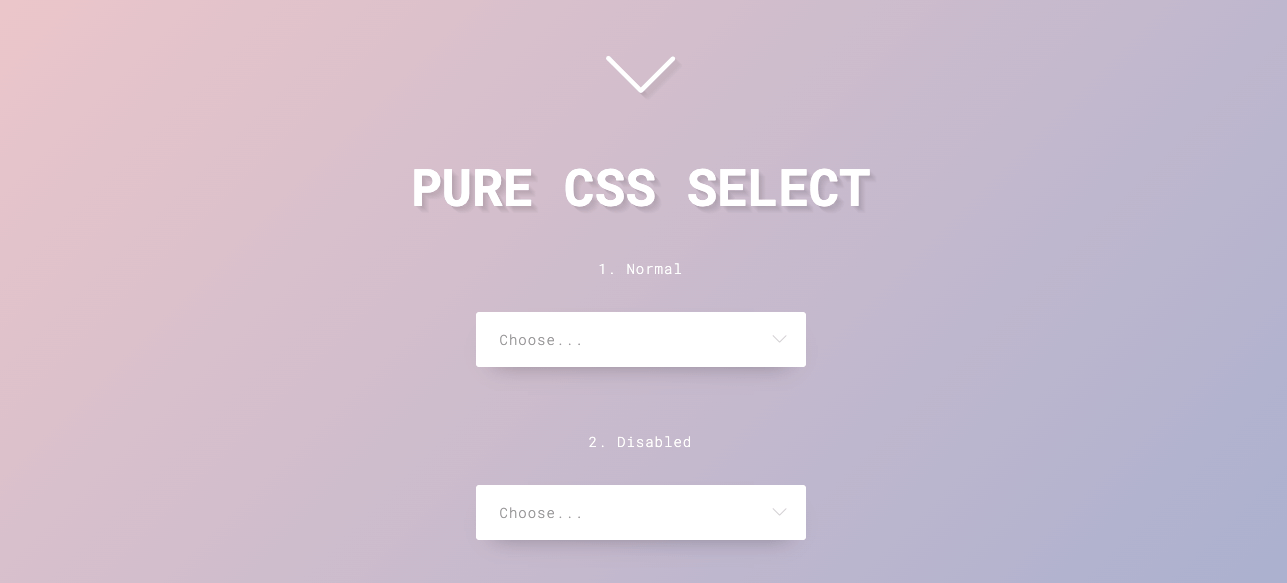 Pure CSS Select