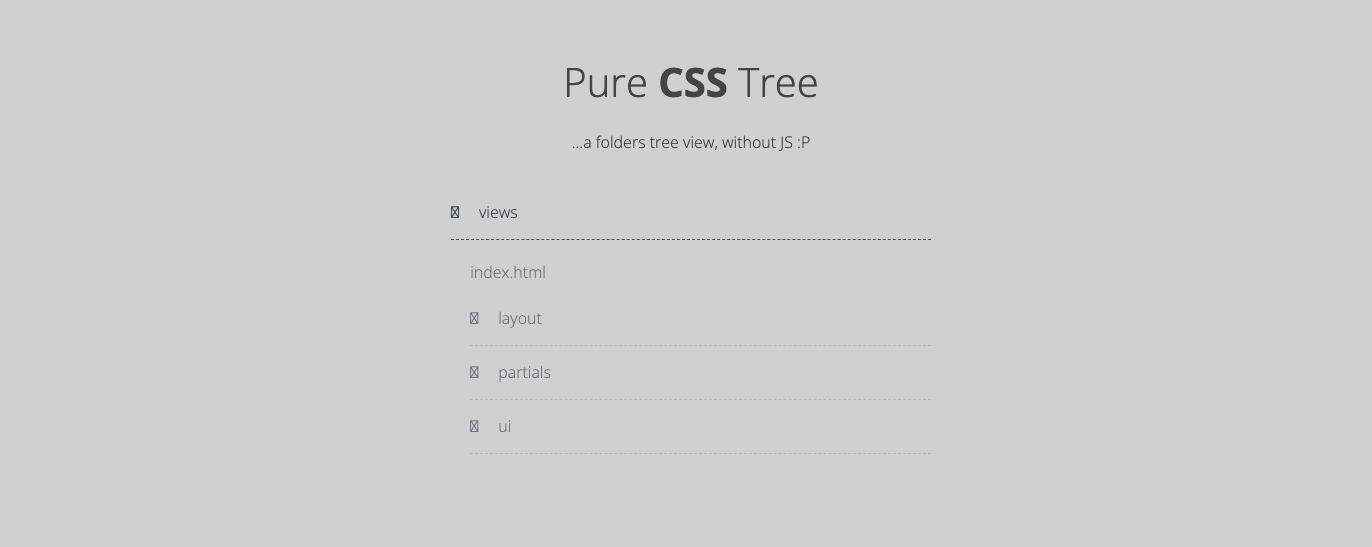 Pure CSS Tree