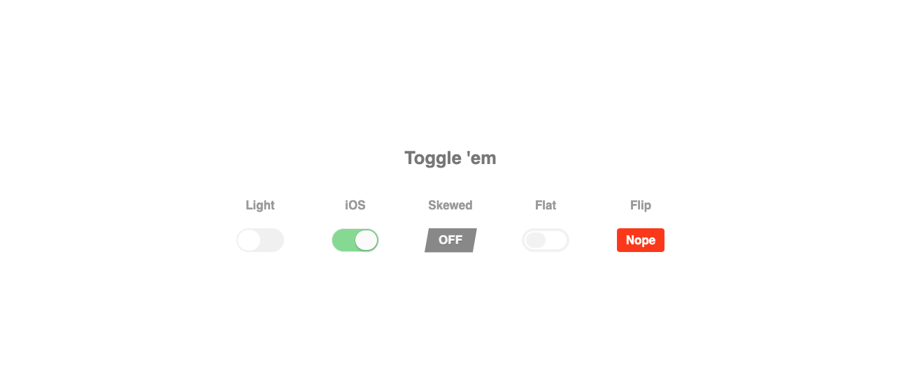 Pure CSS toggle buttons