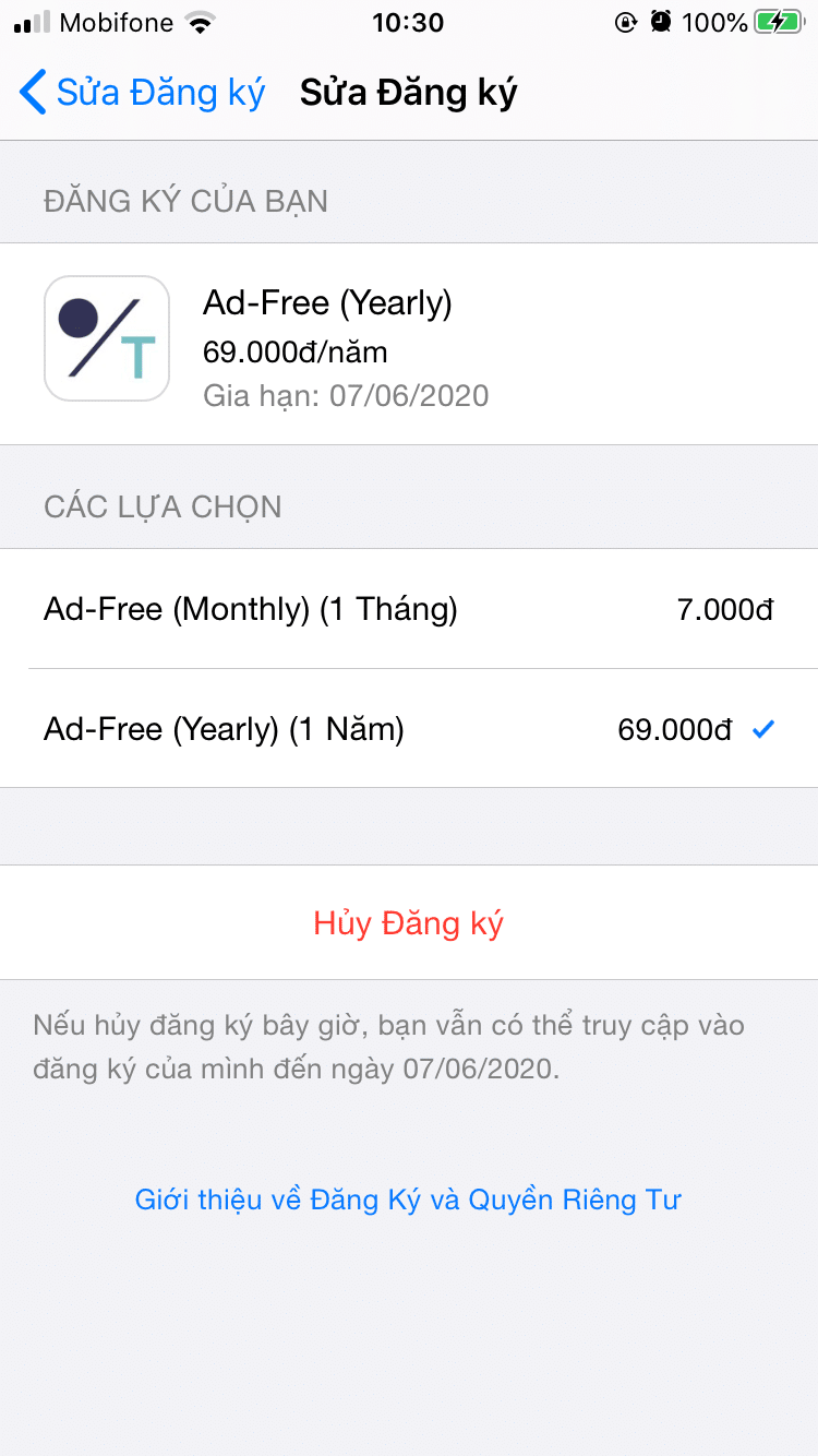 Hướng dẫn thanh toán trên App Store Việt Nam Quan ly dang ky 2.png