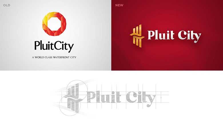 thiết kế lại logo thương hiệu thành phố Pluit