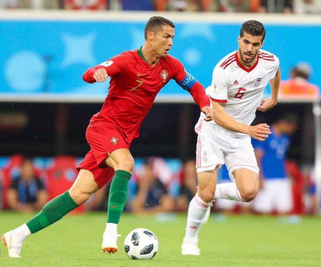Ronaldo trong tran dau voi Iran tai World Cup 2018 to chuc o Nga
