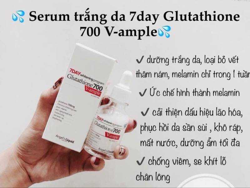 Serum Trắng Da 7Day Whitening Program Glutathione 700 V-Ample