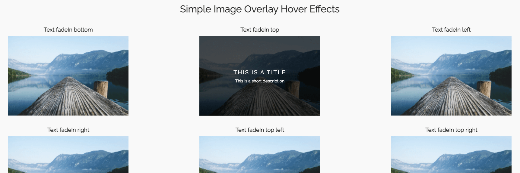 Simple Image Overlay Hover Effects