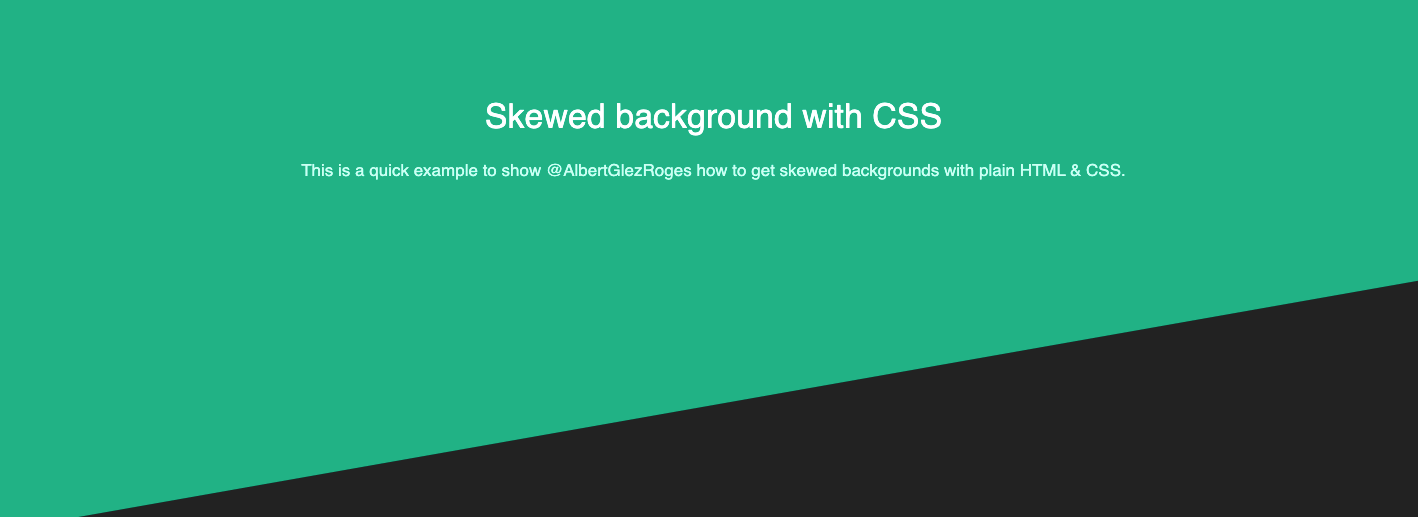 Skewed background with CSS