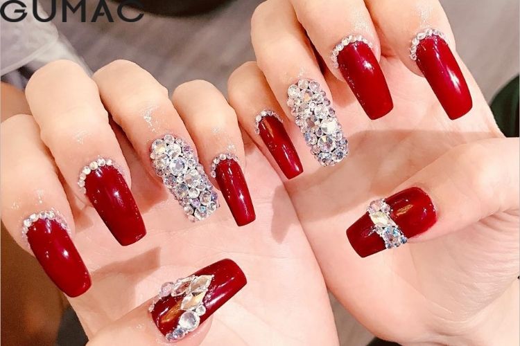 Mẫu nail đính đá