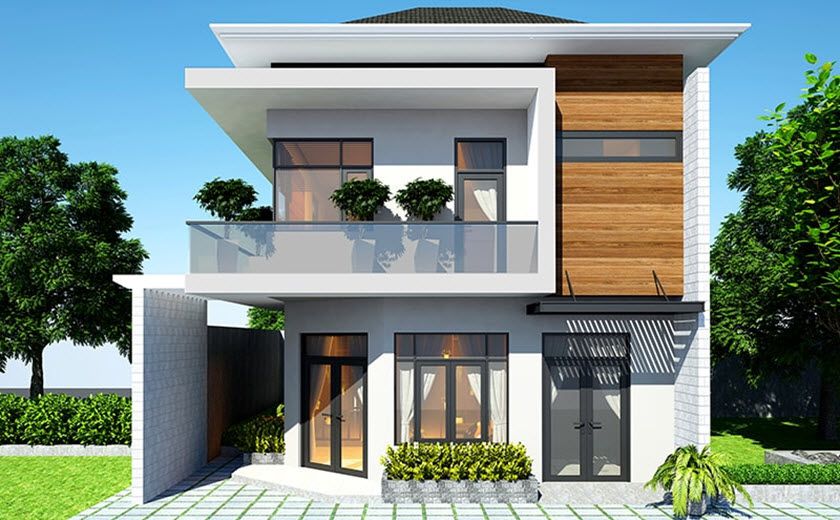 Mẫu nhà vuông trên diện tích 80m2 đẹp - chi phí vừa phải