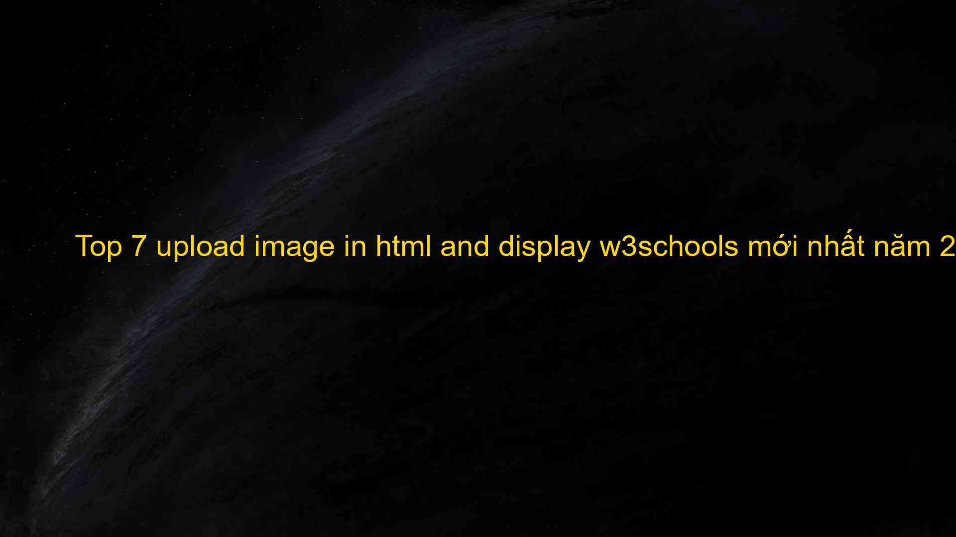 upload image in html and display w3schools