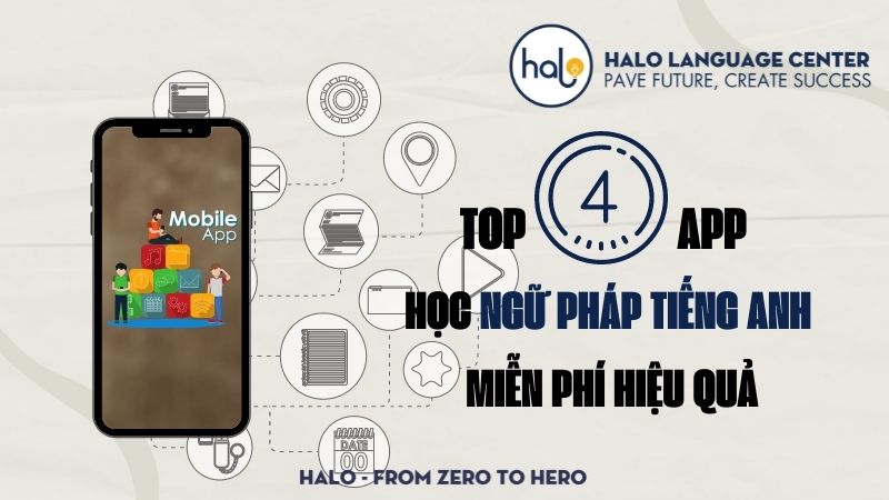 TOP 4 APP HỌC NGỮ PHÁP TIẾNG ANH MIỄN PHÍ HIỆU QUẢ - Halo Language Center