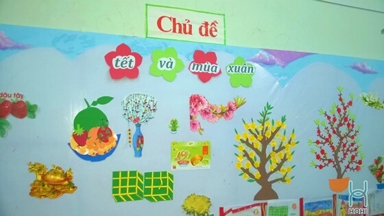 trang trí chủ đề tết và mùa xuân