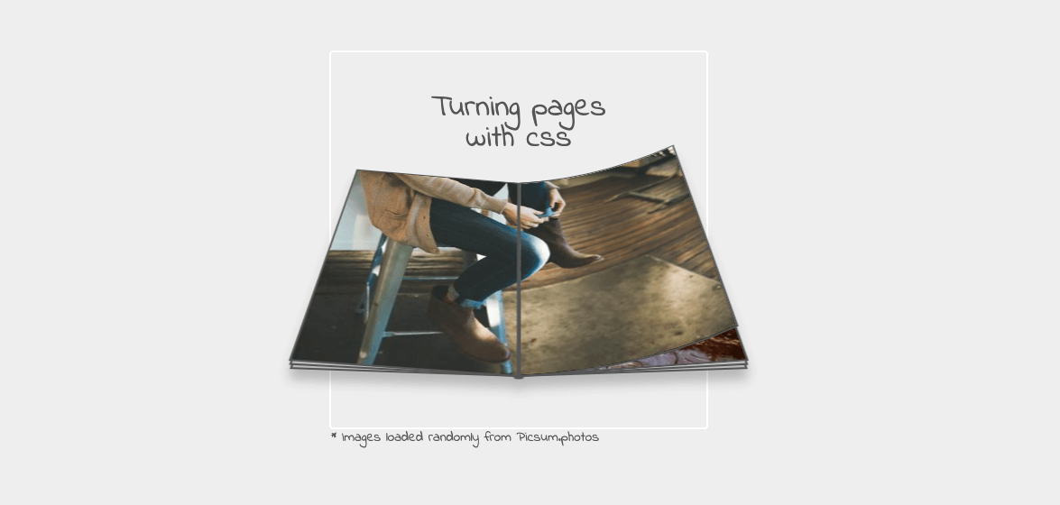 Turning pages with CSS