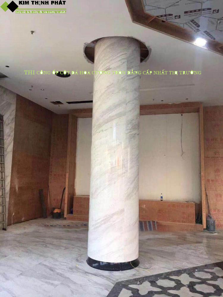 những mẫu cột tròn ốp đá Marble cho công trình sang trọng cao cấp