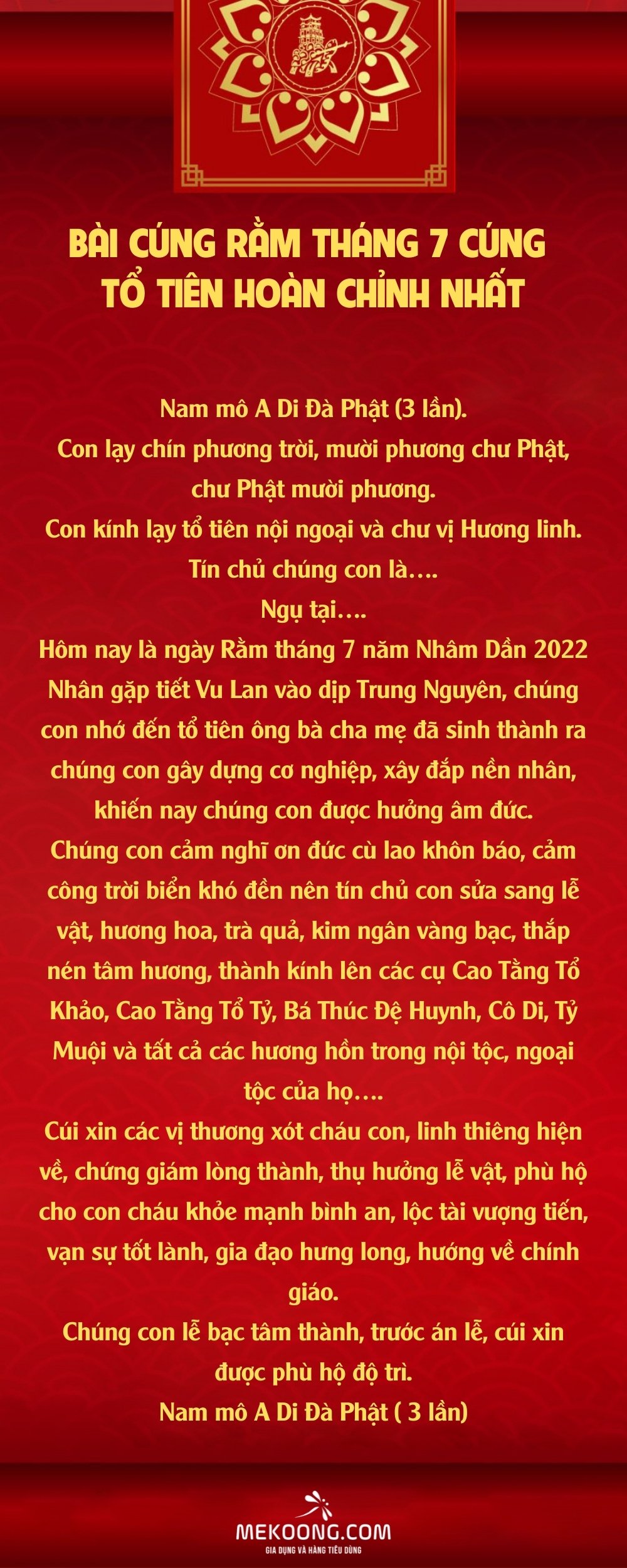 Văn khấn Rằm tháng 7 cúng tổ tiên hoàn chỉnh nhất (2)