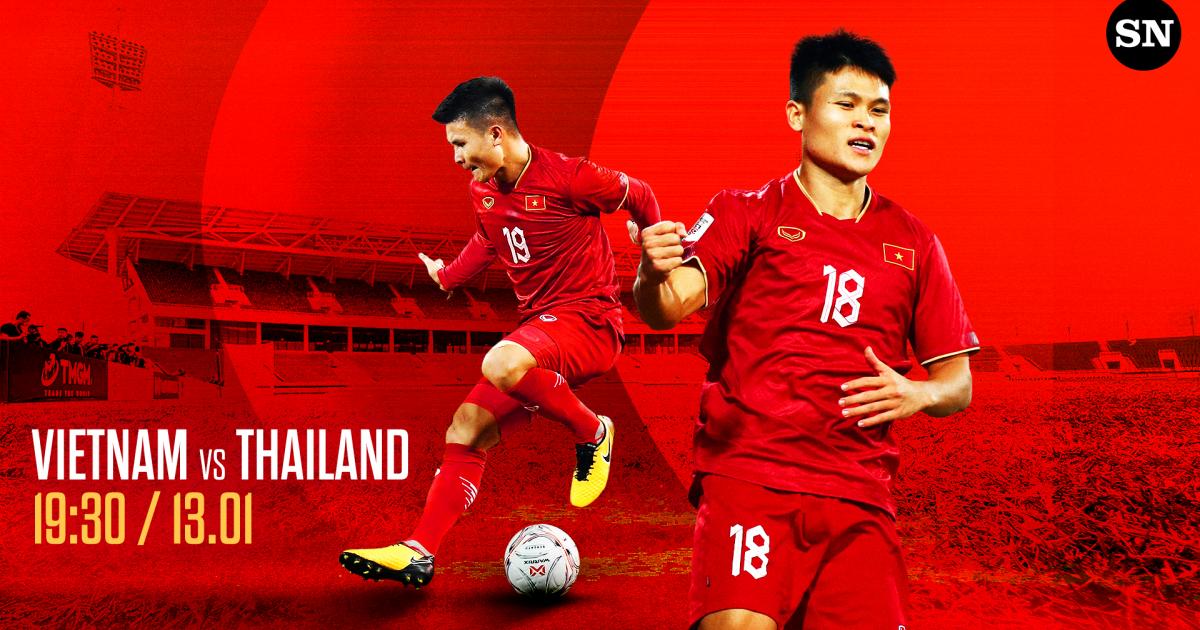 Việt Nam vs Thái Lan AFF Cup 2022 19h30 13/01: Lịch sử đối đầu, đội hình ra sân