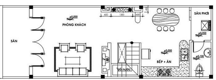 Ảnh 2: Bản vẽ thiết kế mặt bằng tầng trệt