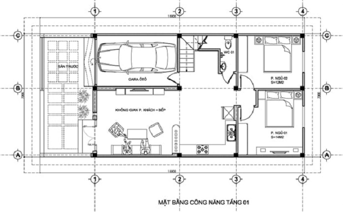 Ảnh 25: Không gian tầng 1 được bố trí khoa học tạo cảm giác thoải mái