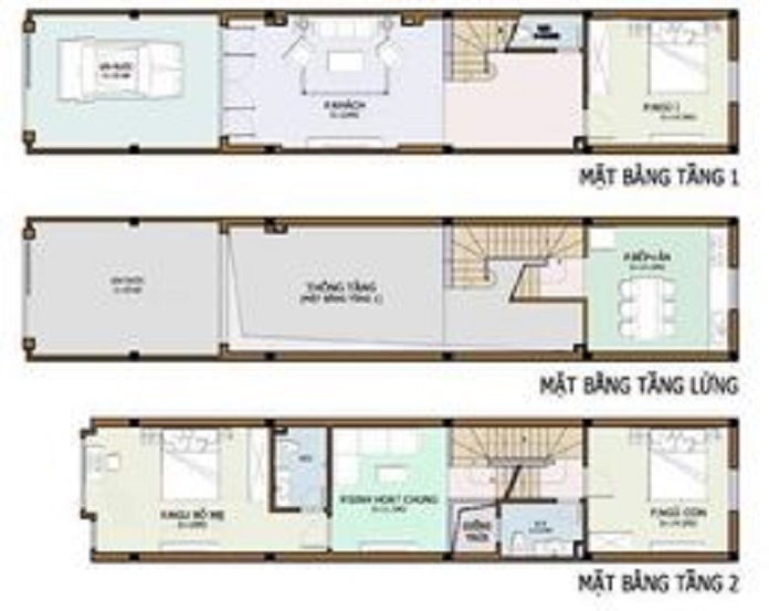 Ảnh 38: Bản vẽ thiết kế nhà 2 tầng có gác lửng