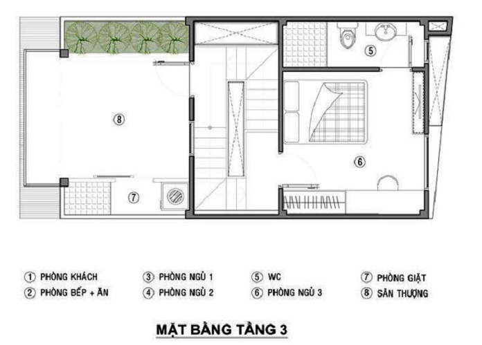 Ảnh 42: Mặt bằng công năng tầng 3