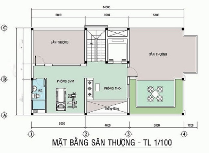 Ảnh 69: Bản vẽ mặt bằng lầu 3