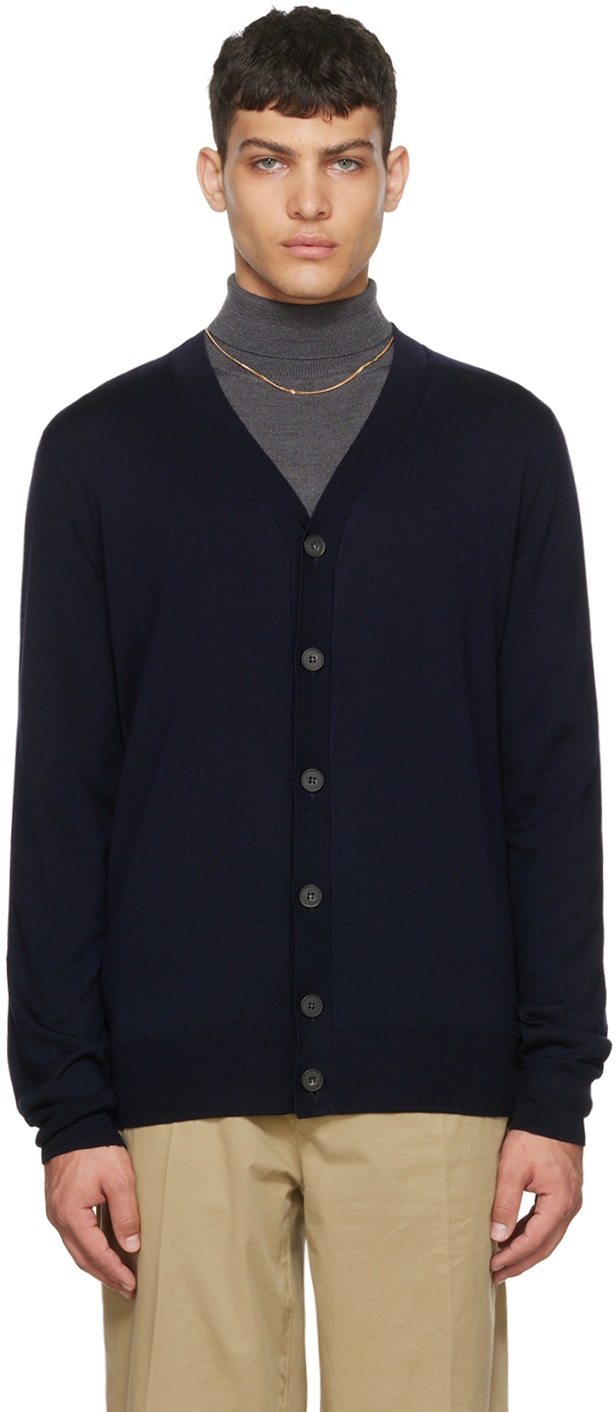 Sweaters A.P.C.mens Sweaters embroidered-logo cardigan