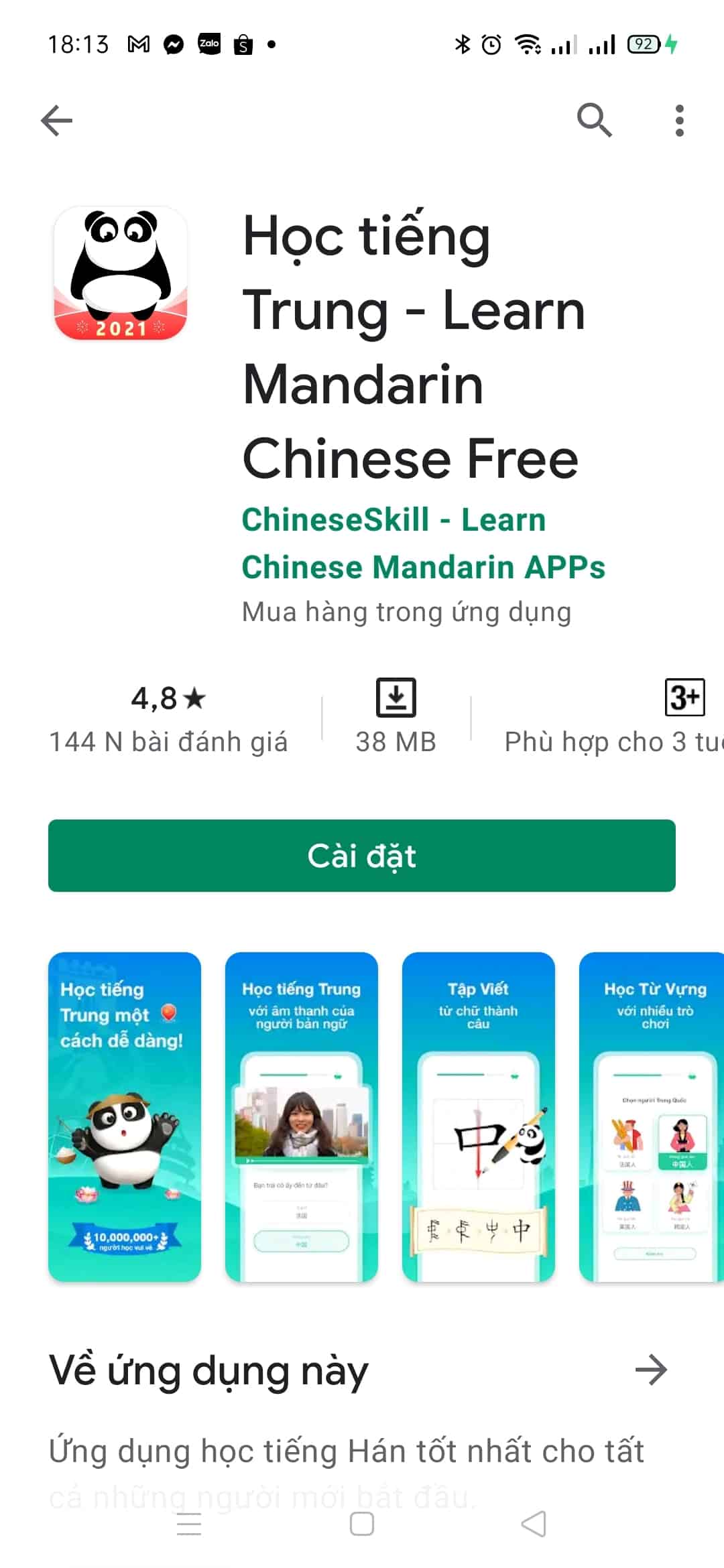 ứng dụng học tiếng trung learn mandarin 