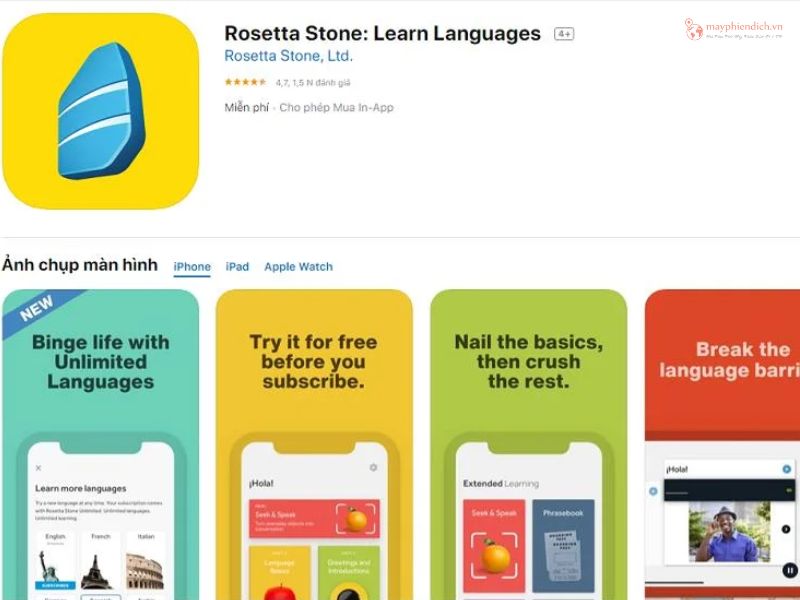 App học tiếng Hàn trên máy tính Rosetta Stone: Learn Languages