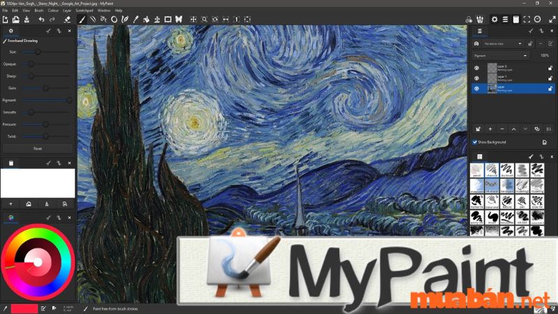 Giao diện app MyPaint - Top 9 app vẽ trên máy tính