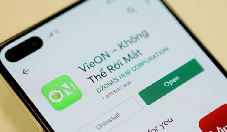 tải và sử dụng ứng dụng VieON trên điện thoại