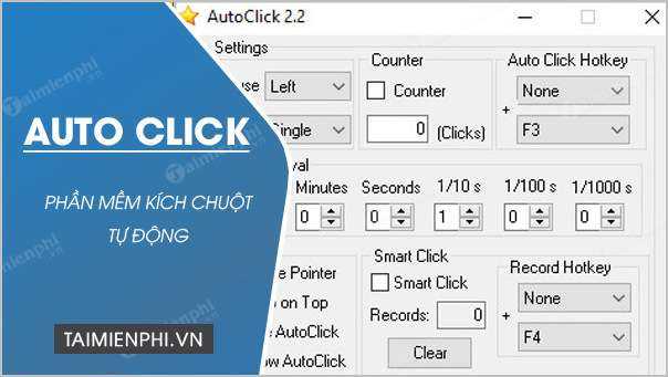 Tải Auto Click 2.2 - GS Auto Clicker 3.1.4, Tự động kích chuột trên má