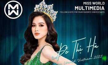 Hoa hậu Đỗ Thị Hà xếp thứ 11 trên ứng dụng bình chọn chính thức của Miss World 2021