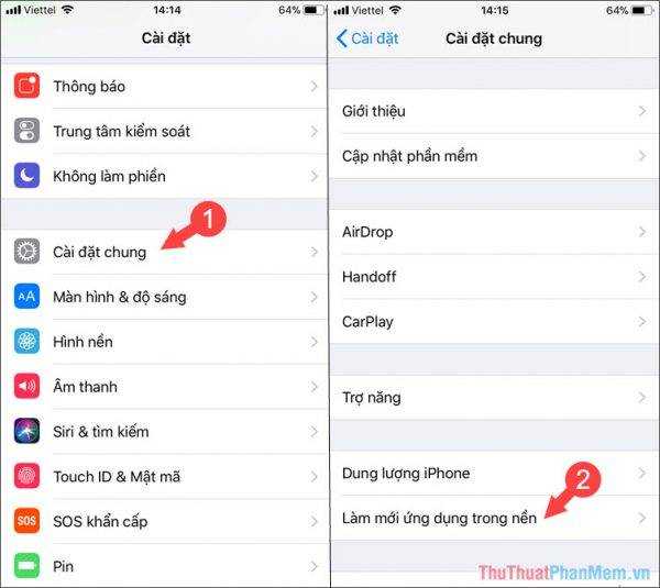 tắt ứng dụng chạy ngầm iphone