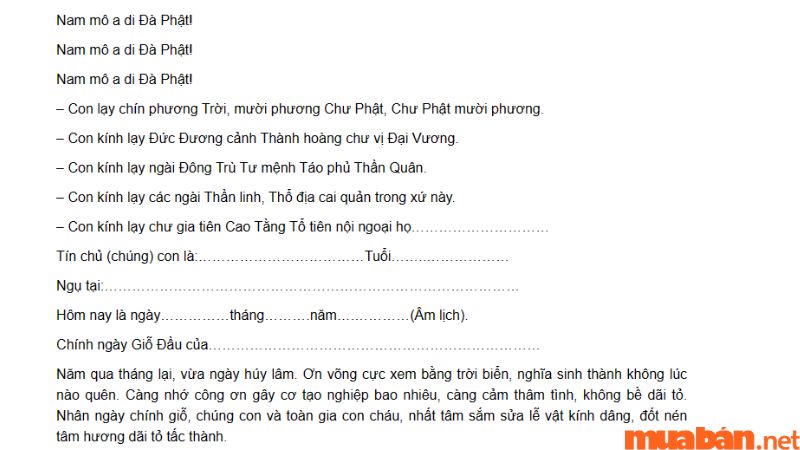 Mở đầu của bài cúng giỗ cha mẹ, ông bà: Bài văn khấn ngày giỗ đầu