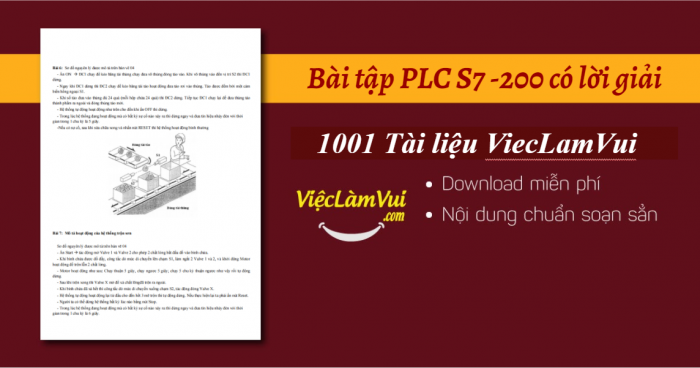 Bài tập PLC S7 -200 có lời giải - ViecLamVui