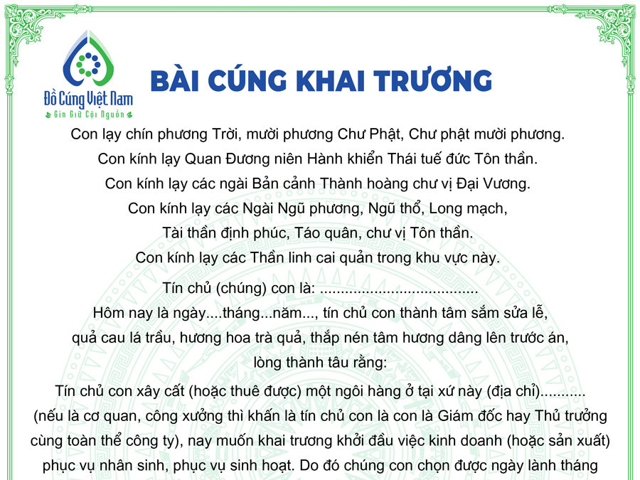 Văn khấn cúng khai trương spa, cửa hàng, công ty mới [chuẩn] 2022