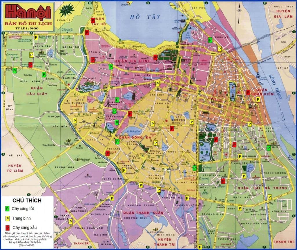 Bản đồ đường Hà Nội có thể mua tại các nhà sách Hà Nội
